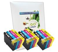 GO Inkjet 603 XL Ink Cartridges Multipack for Epson 603 603XL Multipack - Expression Home for XP2100 XP2105 XP3100 XP3105 XP4100 XP4105, Workforce WF-2810DWF WF-2830DWF WF-2835DW | 3xB/3xC/3xM/3xY