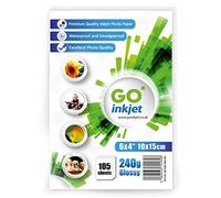 Go Inkjet Photo Paper 6x4 inch 10x15 cm Glossy 100 Sheets, 240 GSM for HP Canon Epson Inkjet Printers to Print Photographs