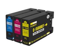 Go Inks 1 C/M/Y Set of 3 Ink Cartridges to replace Canon PGI-1500XL Compatible/non-OEM for PIXMA Printers (3 Inks)