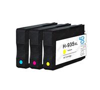 Go Inks 1 C/M/Y Set of 3 Ink Cartridges to replace HP 935 (XL Capacity) Compatible/non-OEM for HP Photosmart Printers (3 Inks)