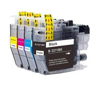 Go Inks 1 Set of 4 Cartridges to replace Brother LC3211 Compatible/non-OEM for Brother DCP and MFC Printers (4 Inks)