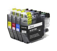 Go Inks 1 Set of 4 Cartridges to replace Brother LC3217 Compatible/non-OEM for Brother MFC Printers (4 Inks)