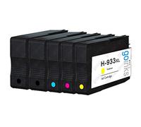 Go Inks 1 Set of 4 + Extra Black Ink Cartridges to replace HP 932 & 933 (XL Capacity) for use with HP Officejet Printers (5 Inks)