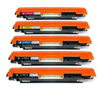 Go Inks 1 Set of 4 + Extra Black Toner Cartridges to replace HP CE310A/CE311A/CE312A/CE313A Compatible/non-OEM for use with HP Colour, Pro & TopShot Laserjet Printers (5 Toners)
