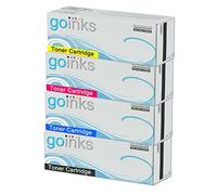 Go Inks® 1 Set of 4 Laser Toner Cartridges to replace HP CF400X/CF401A/CF402A/CF403A (201X & 201A) Compatible/non-OEM for HP Colour Laserjet Pro Printers (4 Toners)