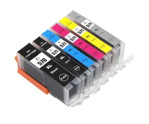 Go Inks 1 Set of 6 Ink Cartridges to replace Canon PGI-570 & CLI-571 Compatible/non-OEM for PIXMA Printers (6 Inks), Black, Cyan, Magenta, Yellow, High Capacity