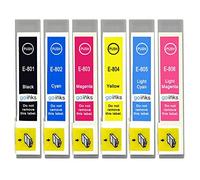 Go Inks 1 Set of 6 Ink Cartridges to replace Epson T0807 Compatible/non-OEM for Epson Stylus Photo Printers (6 Inks),Black/Cyan/Magenta/Yellow/Light Cyan/Light Magenta