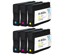 Go Inks 2 C/M/Y Set of 3 Ink Cartridges to replace HP 935 (XL Capacity) Compatible/non-OEM for HP Photosmart Printers (6 Inks)