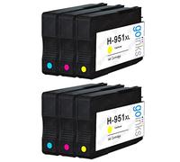 Go Inks 2 C/M/Y Set of 3 Ink Cartridges to replace HP 951 C/M/Y (XL Capacity) Compatible/non-OEM for HP Photosmart Printers (6 Inks)
