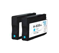 Go Inks 2 Cyan Ink Cartridges to replace HP 935C (XL Capacity) Compatible/non-OEM for HP Photosmart Printers