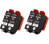 Go Inks 2 Photo Black Ink Cartridges to replace Epson 202XLPBk Compatible/non-OEM for Epson Expression Photo Printers (Pack of 2)