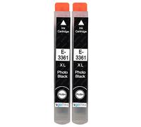 Go Inks 2 Photo Black Ink Cartridges to replace Epson T3361 (33XL Series) Compatible/non-OEM for Epson Expression Premium Printers