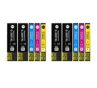 Go Inks 2 Set of 4 + extra Black Ink Cartridges to replace Epson T3596+3591 (35XL Series) Compatible/non-OEM for Epson Expression Home Printers (10 Inks)