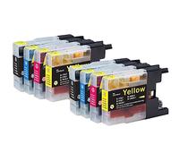 Go Inks 2 Set of 4 Ink Cartridges to replace Brother LC1240 Compatible/non-OEM for Brother DCP and MFC Printers (8 Inks)
