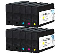 Go Inks® 2 Sets of 4 + Extra Black Ink Cartridges to replace HP 932 & 933 (XL Capacity) for use with HP Officejet Printers (10 Inks)