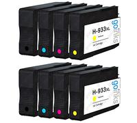 Go Inks® 2 Sets of 4 Ink Cartridges to replace HP 932 & 933 (XL Capacity) for use with HP Officejet Printers (8 Inks)