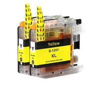 Go Inks 2 Yellow Ink Cartridges to replace Brother LC125XLY Compatible/non-OEM for Brother DCP and MFC Printers