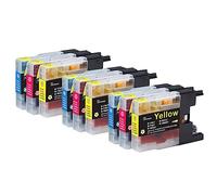 Go Inks 3 Set of 3 C/M/Y Ink Cartridges to replace Brother LC1240 & LC1220 Compatible/non-OEM for Brother DCP & MFC Printers (9 Inks)