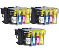 Go Inks 3 Set of 4 Cartridges to replace Brother LC980 & LC1100 Compatible/non-