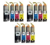 Go Inks 3 Set of 4 Ink Cartridges to replace Brother LC127XL and LC125XL Compatible/non-OEM for Brother DCP and MFC Printers (12 Inks)