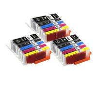 Go Inks 3 Set of 5 Ink Cartridges to replace Canon PGI-550 and CLI-551 Compatible/non-OEM for PIXMA Printers (15 Inks),Black, Cyan, Magenta, Yellow