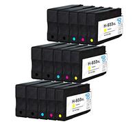 Go Inks® 3 Sets of 4 + Extra Black Ink Cartridges to replace HP 932 & 933 (XL Capacity) for use with HP Officejet Printers (15 Inks)
