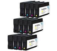 Go Inks 3 Sets of 4 Ink Cartridges to replace HP 932 & 933 (XL Capacity) for use with HP Officejet Printers (12 Inks)