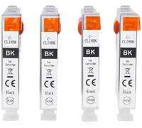 Go Inks 4 Black Ink Cartridges to replace Canon CLI-8Bk Compatible/non-OEM for PIXMA Printers
