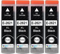 Go Inks 4 Black Ink Cartridges to replace Epson T2621 (26XL) Compatible/non-OEM