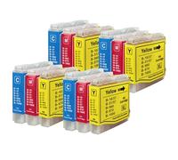 Go Inks 4 C/M/Y Sets of 3 Ink Cartridges to replace Brother LC980 and LC1100 C/M/Y Compatible/non-OEM for Brother DCP and MFC Printers (12 Inks)