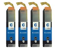 Go Inks 4 Cyan Ink Cartridges to replace Brother LC223C Compatible/non-OEM for Brother DCP & MFC Printers