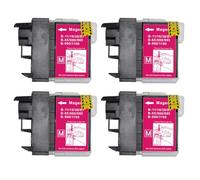 Go Inks 4 Magenta Ink Cartridges to replace Brother LC980M & LC1100M Compatible/non-OEM for Brother DCP & MFC Printers
