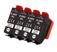 Go Inks 4 Photo Black Ink Cartridges to replace Epson 202XLPBk Compatible/non-OEM for Epson Expression Photo Printers