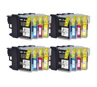 Go Inks 4 Set of 4 Ink Cartridges to replace Brother LC985 Compatible/non-OEM for Brother DCP & MFC Printers (16 Inks)