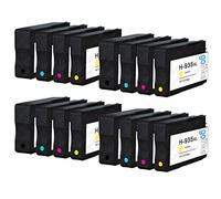 Go Inks 4 Set of 4 Ink Cartridges to replace HP 934 & 935 (XL Capacity) Compatible/non-OEM for HP Photosmart Printers (16 Inks)