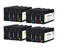Go Inks 4 Sets of 4 Ink Cartridges to replace HP 932 & 933 (XL Capacity) for use with HP Officejet Printers (16 Inks)