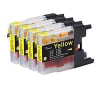 Go Inks 4 Yellow Ink Cartridges to replace Brother LC1240Y Compatible/non-OEM for Brother DCP and MFC Printers, Standard Capacity