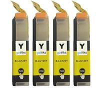 Go Inks® 4 Yellow Ink Cartridges to replace Brother LC125XLY Compatible/non-OEM for Brother DCP and MFC Printers