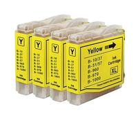 Go Inks 4 Yellow Ink Cartridges to replace Brother LC970Y and LC1000Y Compatible/non-OEM for Brother DCP, MFC and FAX Printers