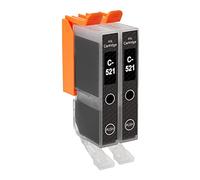 Go Inks C-521Bk Compatible Black Ink Cartridge to replace Canon CLI-521Bk for use with Canon PIXMA Printers (Pack of 2)