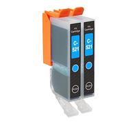 Go Inks 2 Cyan Ink Cartridges to replace CLI-521C Compatible/non-OEM for PIXMA Printers