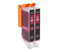 Go Inks C-521M Compatible Magenta Ink Cartridge to repalce Canon CLI-521M for use with Canon PIXMA Printers (Pack of 2)