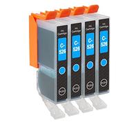 4 Cyan Ink Cartridges to replace Canon CLI-526C Compatible/non-OEM from Go Inks