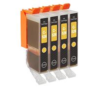 Go Inks 4 Yellow Ink Cartridges to replace CLI-526Y Compatible/non-OEM for PIXMA Printers
