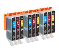 Go Inks C/M/Y Set of 3 Ink Cartridges to replce Canon CLI-526 Compatible / non-OEM for PIXMA Printers (9 Pack), High Capacity