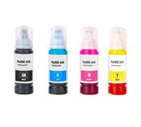 Go Inks Compatible 104 Refill Ink Bottles Set, 4 pack, 70ml, Black/Cyan/Magenta/Yellow for Epson EcoTank Printers