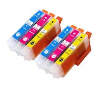 Go Inks Compatible 24XL C/M/Y Ink Cartridges - 6 Pack XL Colour Set replaces T2438 for Epson XP-55, XP-65, XP-750, XP-760, XP-850, XP-860, XP-950, XP-960, XP-970 - Cyan, Magenta, Yellow - 12ml
