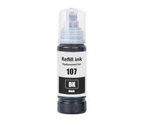 Go Inks Compatible Black 107Bk Refill Ink Bottle replacement for Epson EcoTank Printers - 70ml