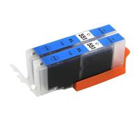 Go Inks Compatible CLI-551 XL Cyan Ink Cartridges - 2 Pack replacement for Canon PIXMA Printers - 12ml - 551 XL Multipack - High Yield - 2x C