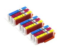 Go Inks 3 C/M/Y Set of 3 Ink Cartridges to replce CLI-581 Compatible/non-OEM for PIXMA Printers (9 Pack)